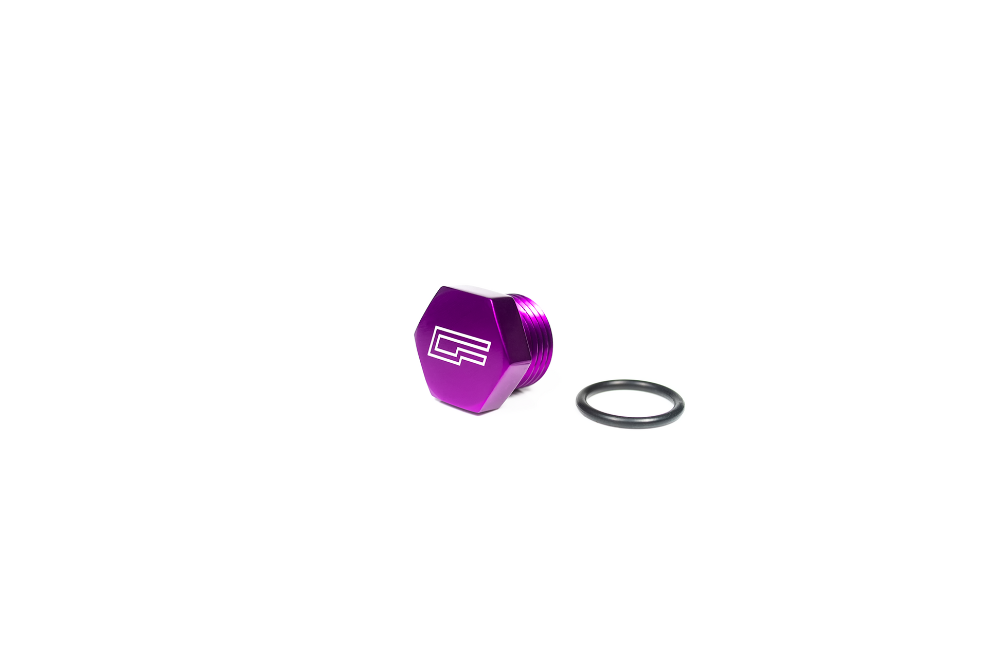 -4AN ORB Plug w/ O-Ring Purple