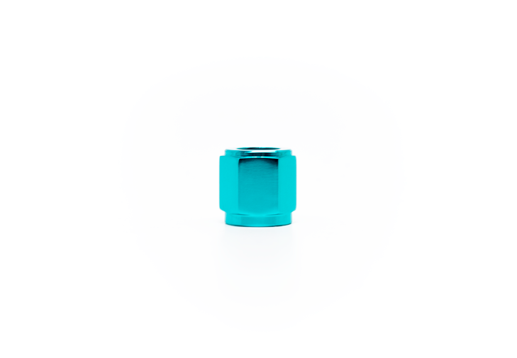 -04 AN Fitting 1/4in Tube Nut Teal