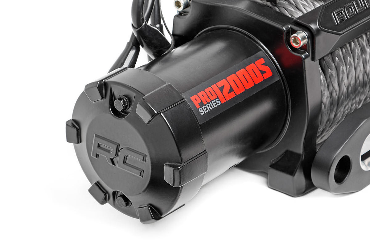 Rough Country Pro Series winch motor detail