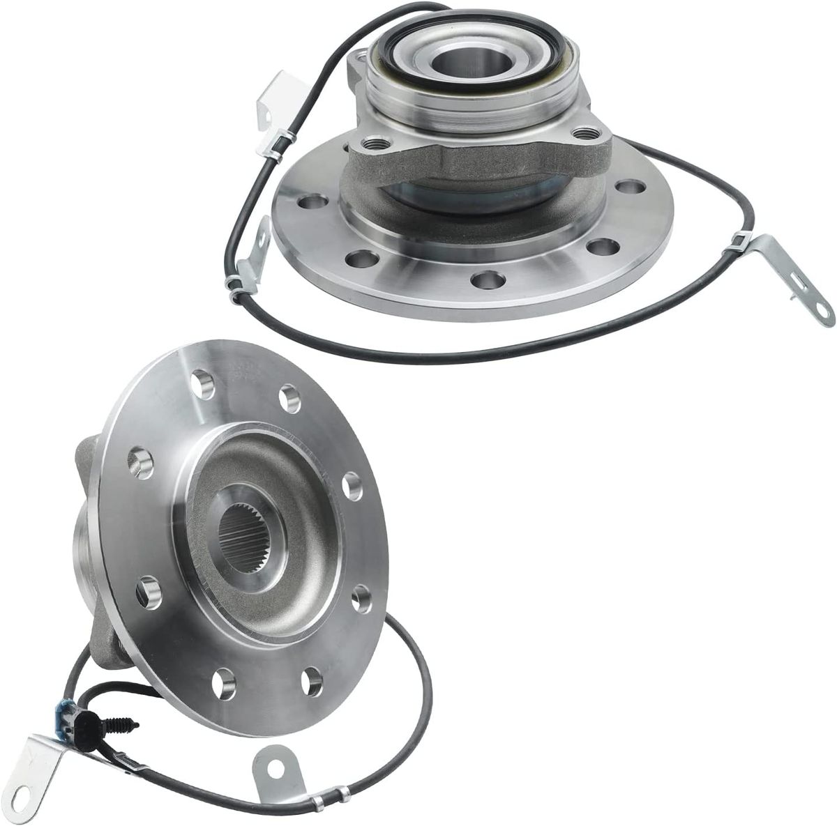 1988-2000 K2500 K3500 4WD Front Wheel Hub and Bearing Assembly Pair 515048x2