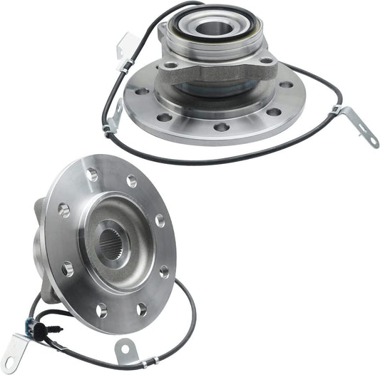 1988-2000 K2500 K3500 4WD Front Wheel Hub and Bearing Assembly Pair 515048x2