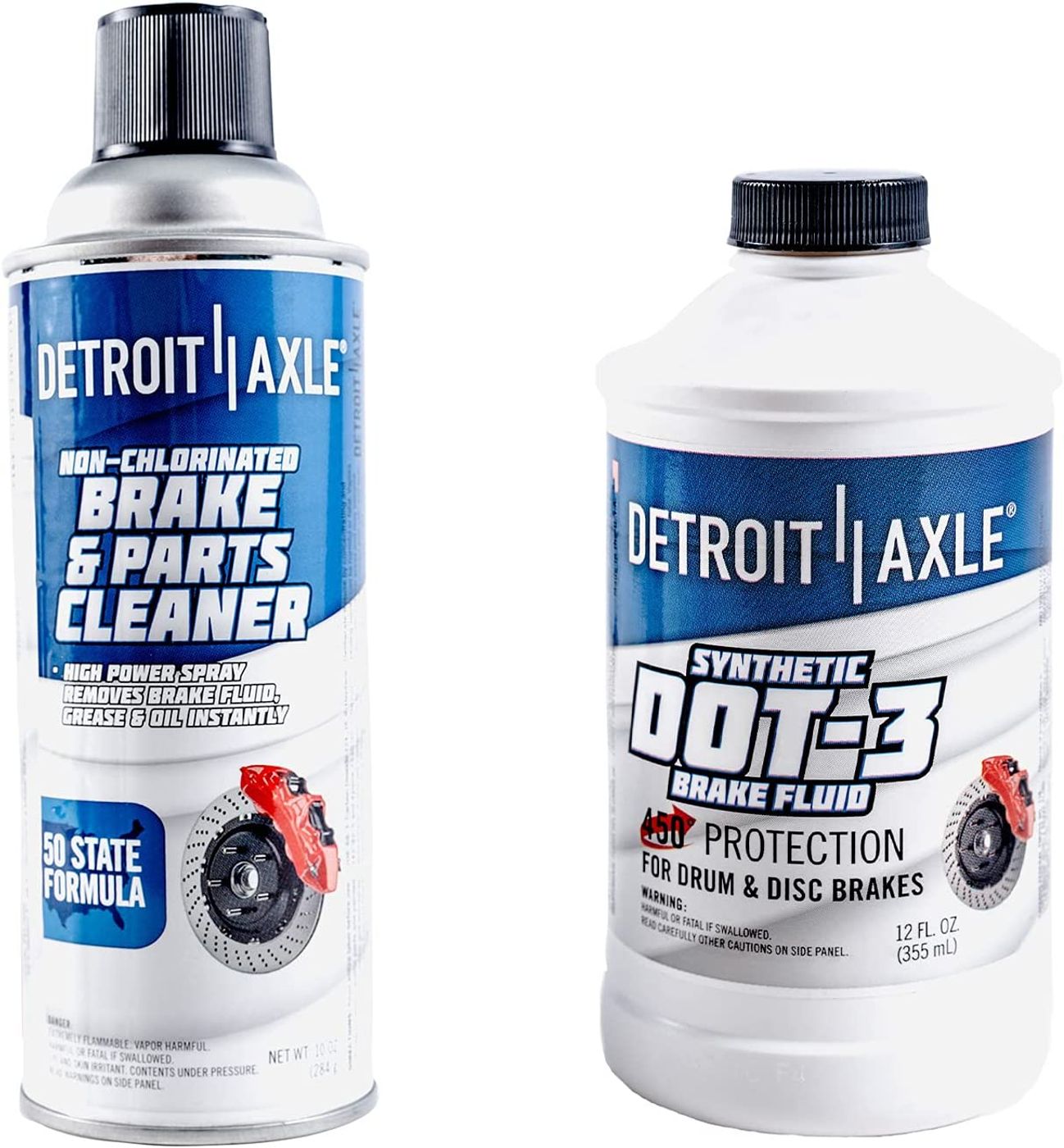 DOT3 Brake Fluid and Brake Cleaner Combo (DA1012BF+DA1018BC)