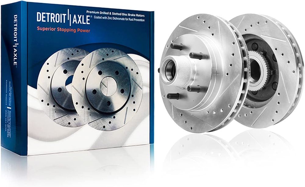 1995-1999 Chevy GMC C1500 Front Drilled and Slotted Brake Rotors Pair