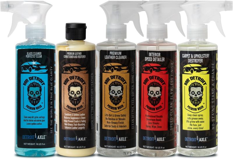 5pc Leather Cleaner & Conditioner, Interior Speed Detailer & More