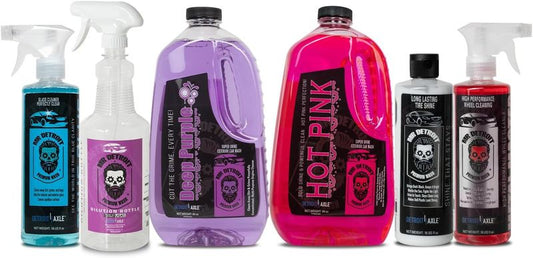 6pc Car Cleaning Kit w/64oz Degreaser, Dilution Bottle, 64oz Car Soap & More