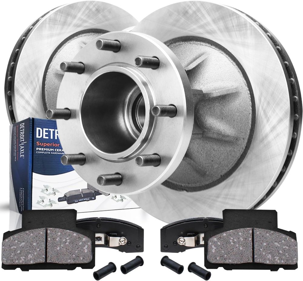 C3500 DRW 4pc Front Disc Rotors and Ceramic Pads Kit