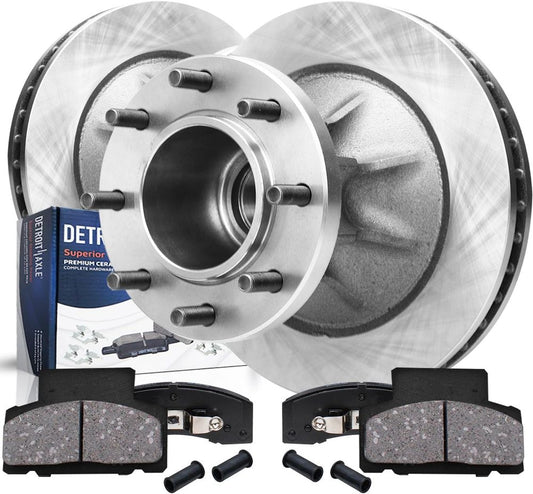 C3500 DRW 4pc Front Disc Rotors and Ceramic Pads Kit