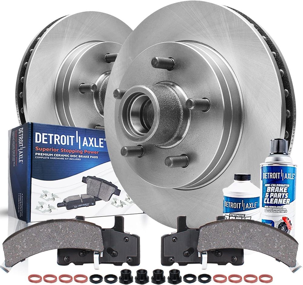 1995-1999 Chevy GMC C1500 6pc Front Disc Rotors and Ceramic Pads Full Kit