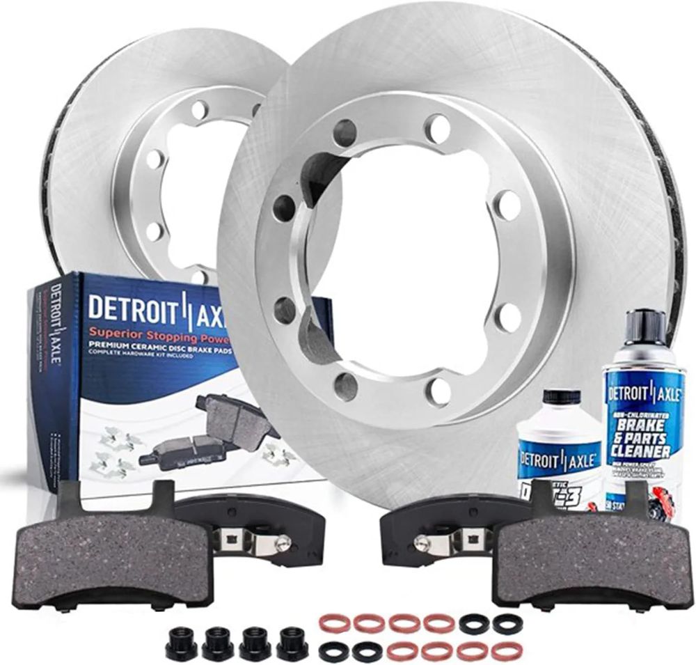 K2500/K3500 6pc Front Disc Rotors and Ceramic Brake Pads Kit