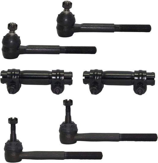 6pc Front Tie Rod Adjusting Sleeves Kit 4WD 80016-6A