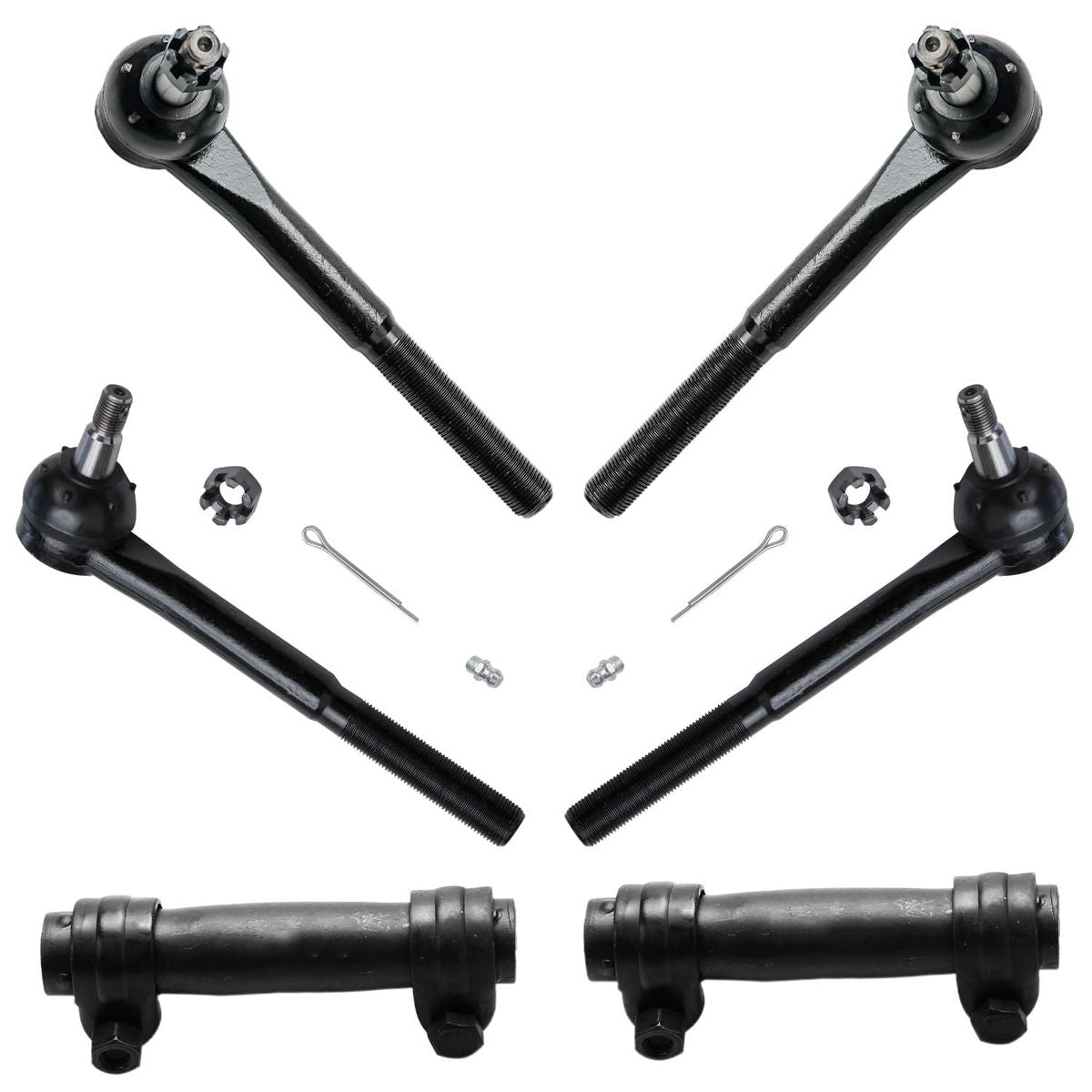 6pc Front Tie Rods Adjusting Sleeves Kit 2WD 80427-6E