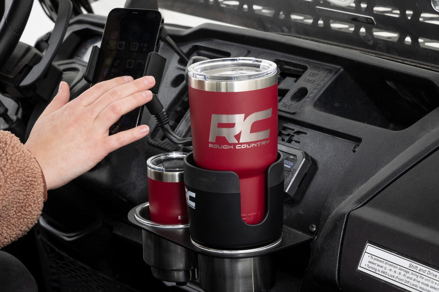 Rough Country 2-in-1 cup and phone holder