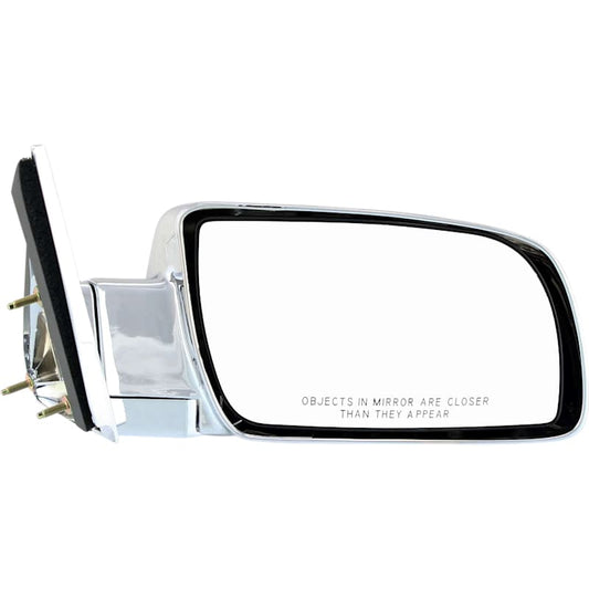 1988-1998 Chevy GMC C/K Manual Door Mirror Pair Chrome SET-GM24CR
