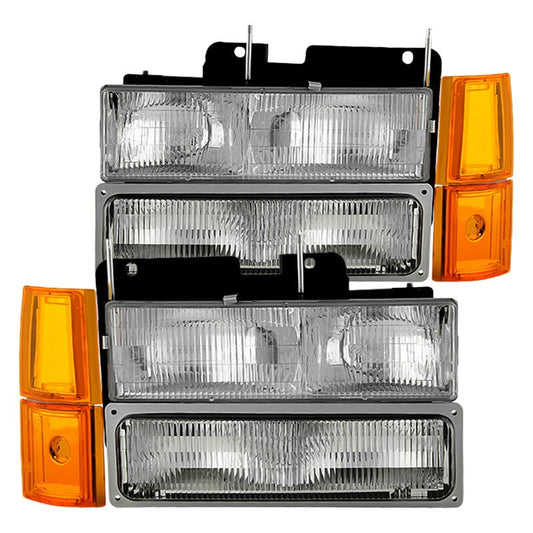 OE OEM-Style 8-Piece Headlight Set for 1994-1998 Chevy C/K trucks