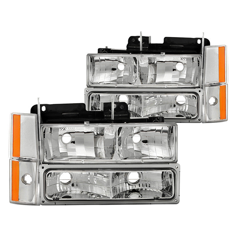 OE Crystal Headlights with Corner & Bumper Lights - Chrome - SKU 5077424
