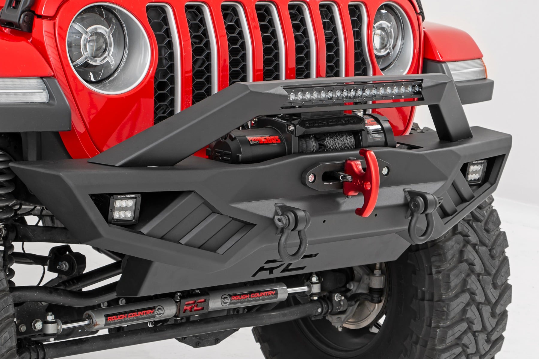 Rough Country winch cleat installed