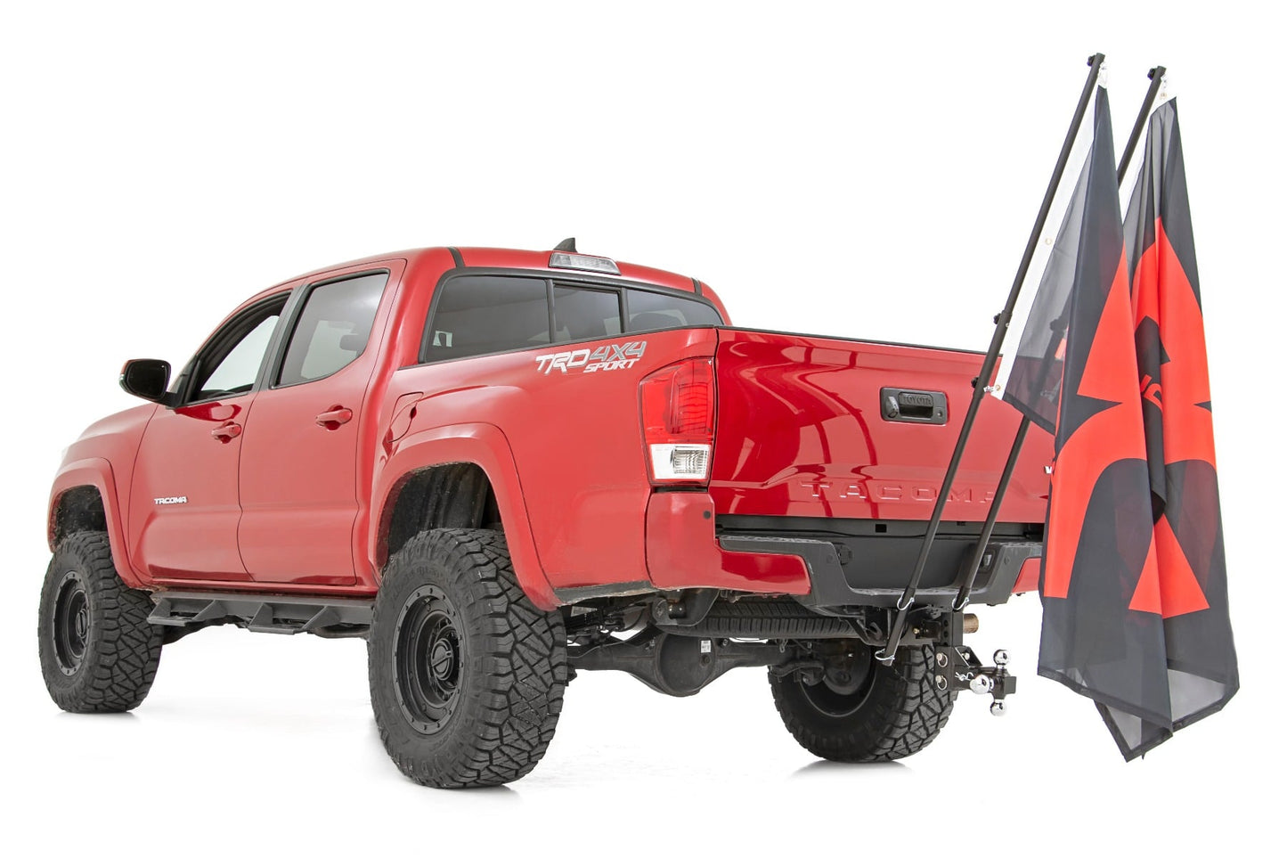 Rough Country universal 2 inch hitch dual flag pole holder