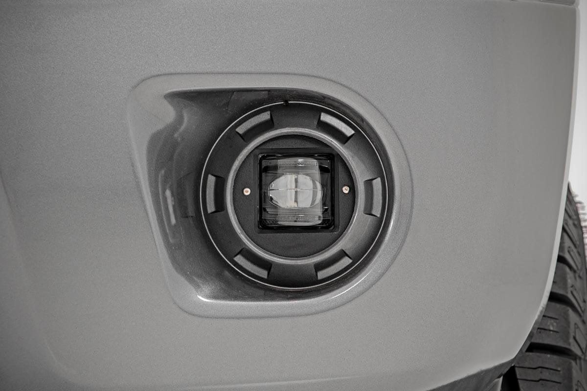 Rough Country 2 Inch SAE Fog Light Pods - detail view