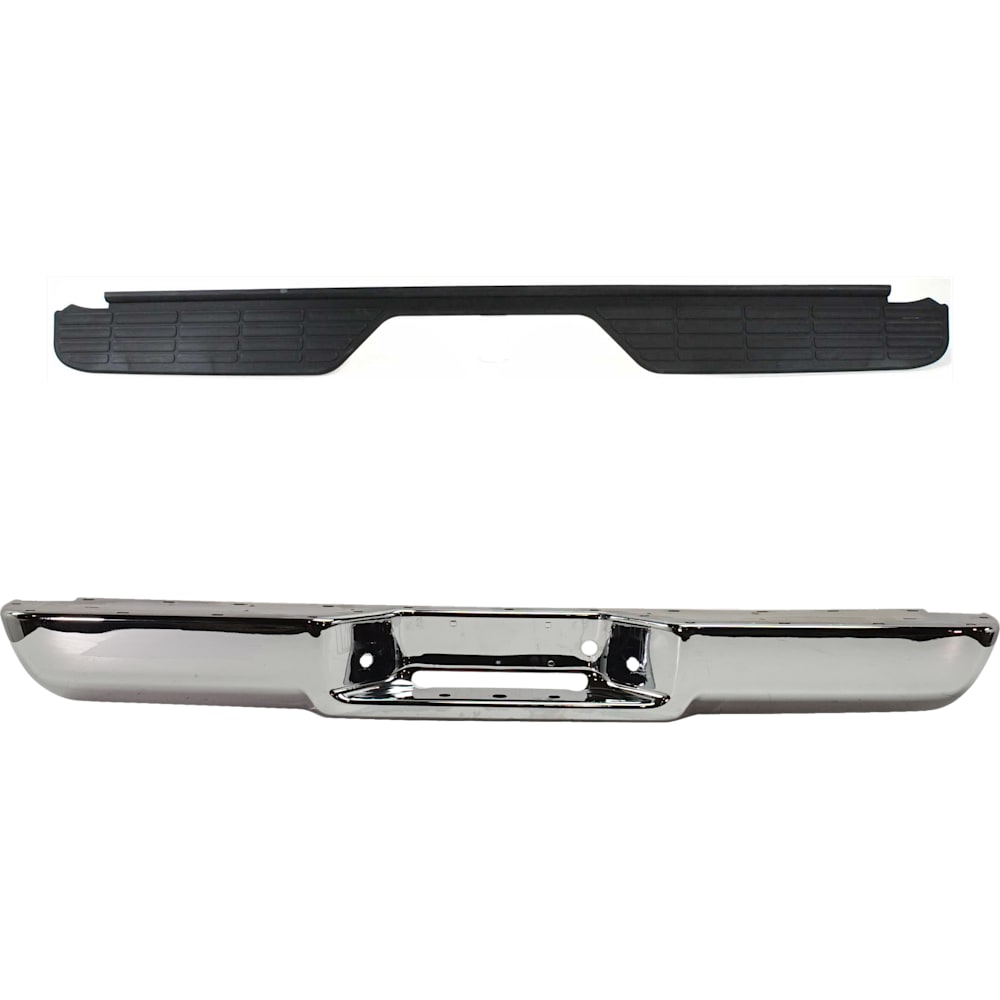 Chevy GMC C2500 K2500 1988-1998 chrome rear step bumper kit - view 1