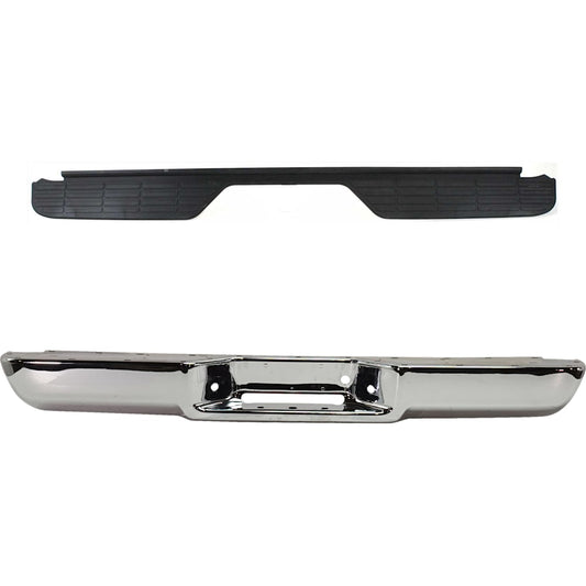 Chevy GMC C2500 K2500 1988-1998 chrome rear step bumper kit - view 1