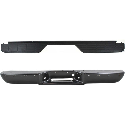 Chevy GMC C1500 K1500 1988-1998 black rear step bumper kit - view 1