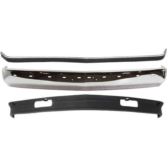 Chevy GMC C/K 1988-1998 chrome front bumper, valance and trim kit - view 1