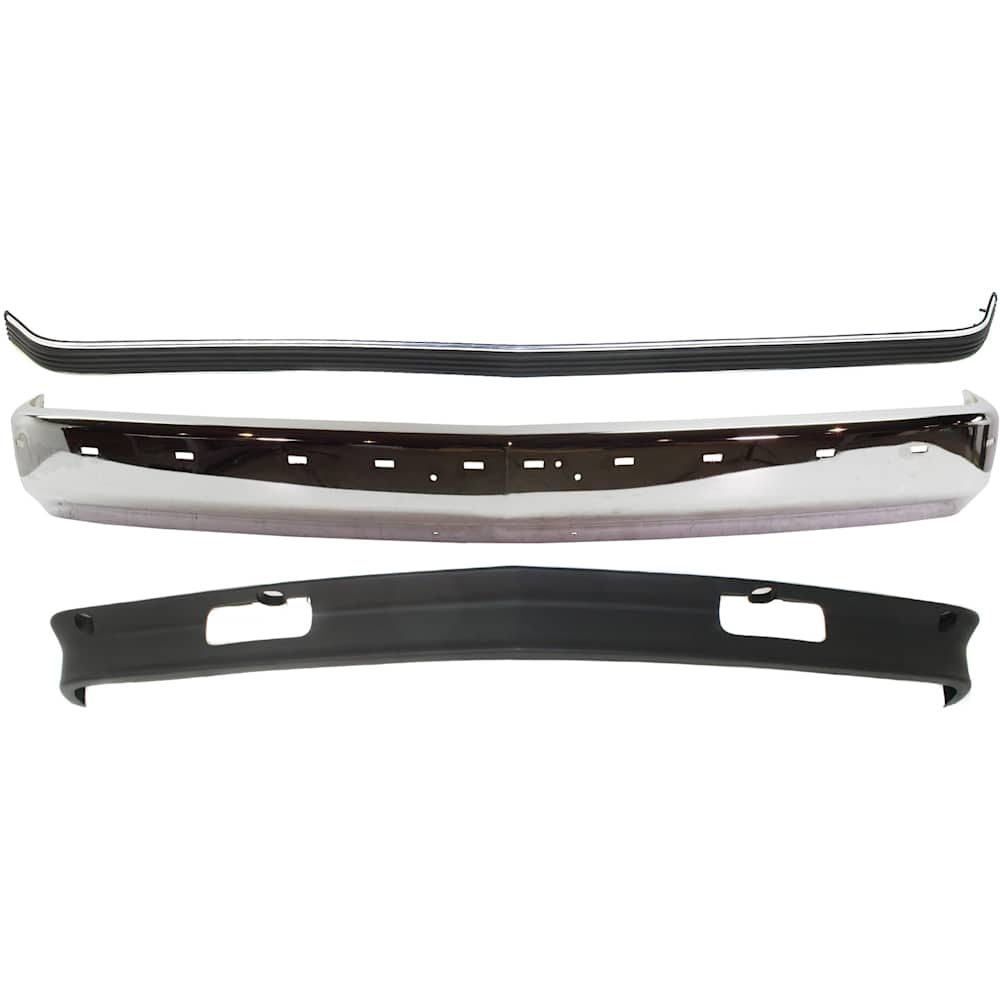 1988-2000 Chevy/GMC C/K Full Size Pickup Front Bumper 3-Pc Kit - w/ Valance and Bumper Trim