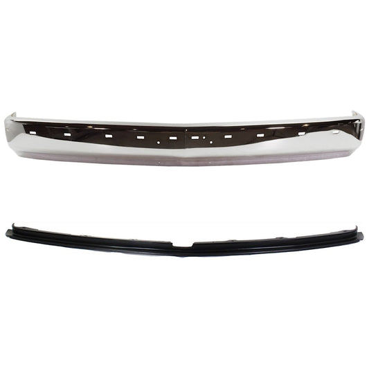 Chevy GMC C/K 1988-1998 chrome front bumper and filler kit - view 1
