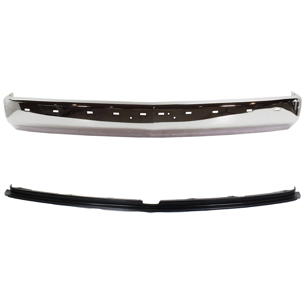 1988-2002 Chevy/GMC C/K Full Size Pickup Front Bumper 2-Pc Kit w/ Bumper Filler - Chrome