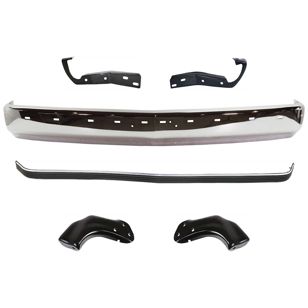 Chevy GMC C/K 1988-1998 chrome front bumper bracket trim kit - view 1