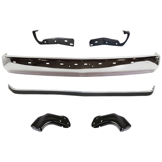 Chevy GMC C/K 1988-1998 chrome front bumper bracket trim kit - view 1