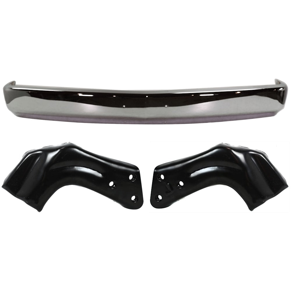 Chevy GMC C/K 1988-1998 chrome front bumper bracket kit license plate - view 1