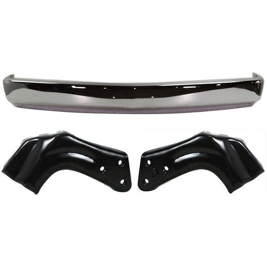 Chevy GMC C/K 1988-1998 chrome front bumper bracket kit license plate - view 1