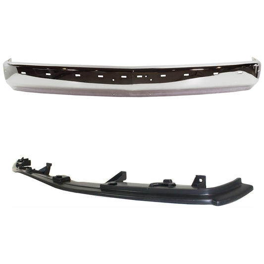Chevy GMC C/K 1988-1998 chrome front bumper and filler kit alt - view 1