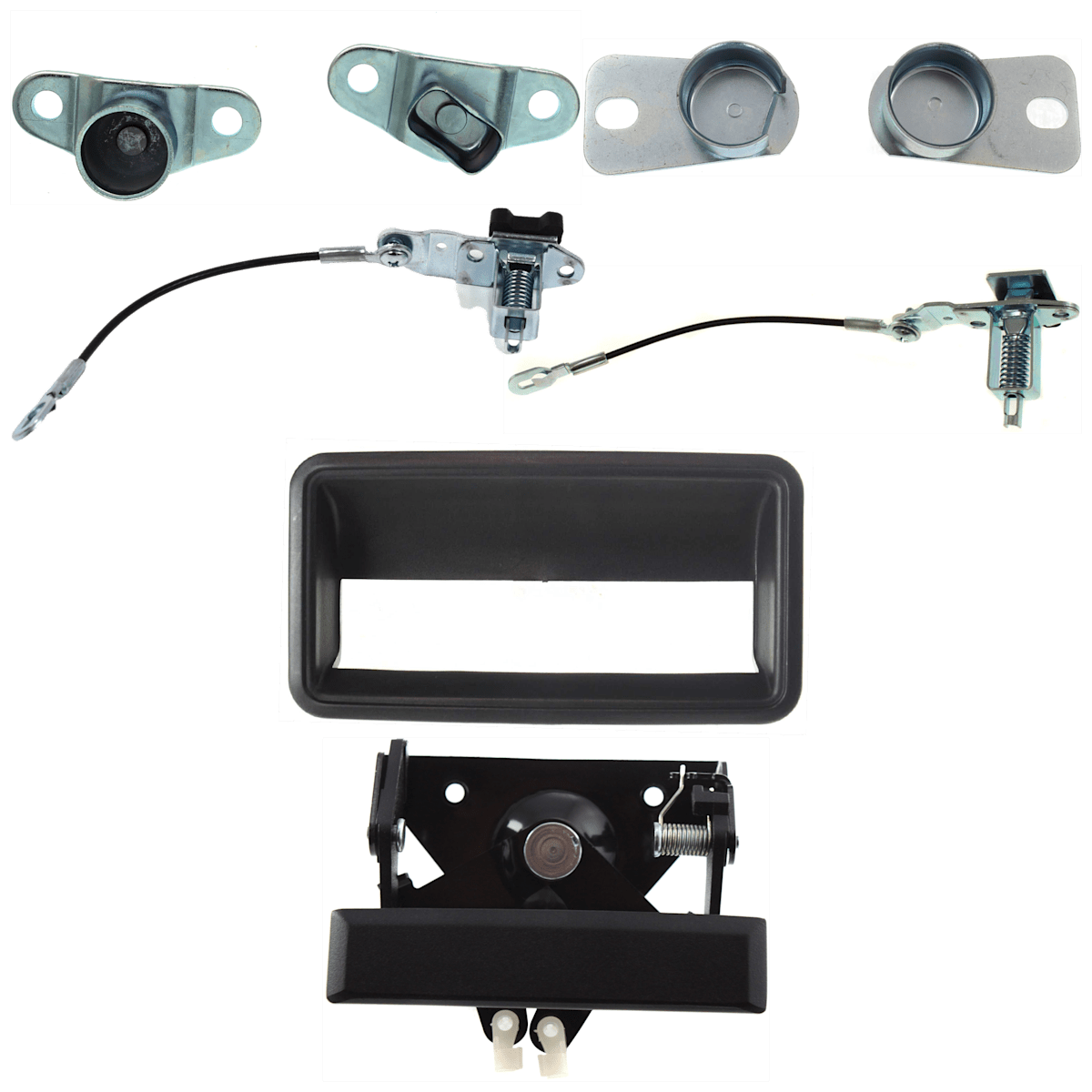 1988-2000 Chevy/GMC C/K Full Size Pickup Tailgate Cable Kit - RH & LH, 8-Piece, with Tailgate Hinge and Handle