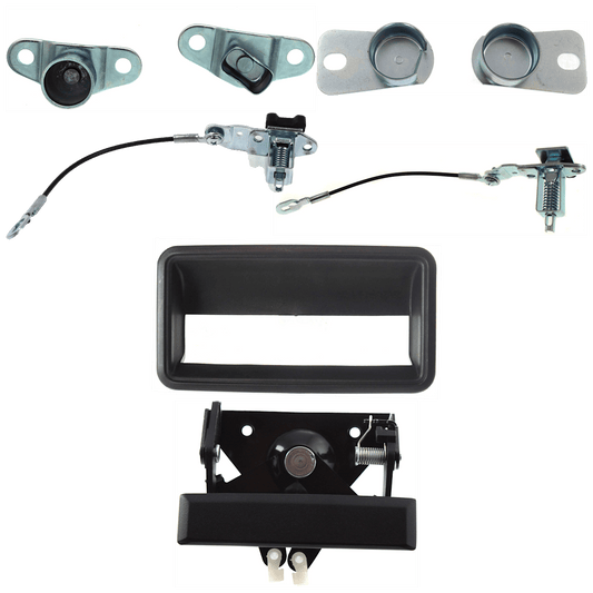 1988-2000 Chevy/GMC C/K Full Size Pickup Tailgate Cable Kit - RH & LH, 8-Piece, with Tailgate Hinge and Handle