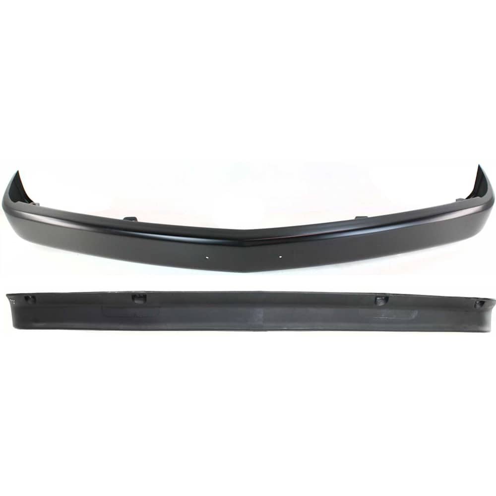 1988-2000 Chevy/GMC C/K Full Size Pickup Front Bumper Face Bar 2-Pc Kit - Painted Black w/ Valance