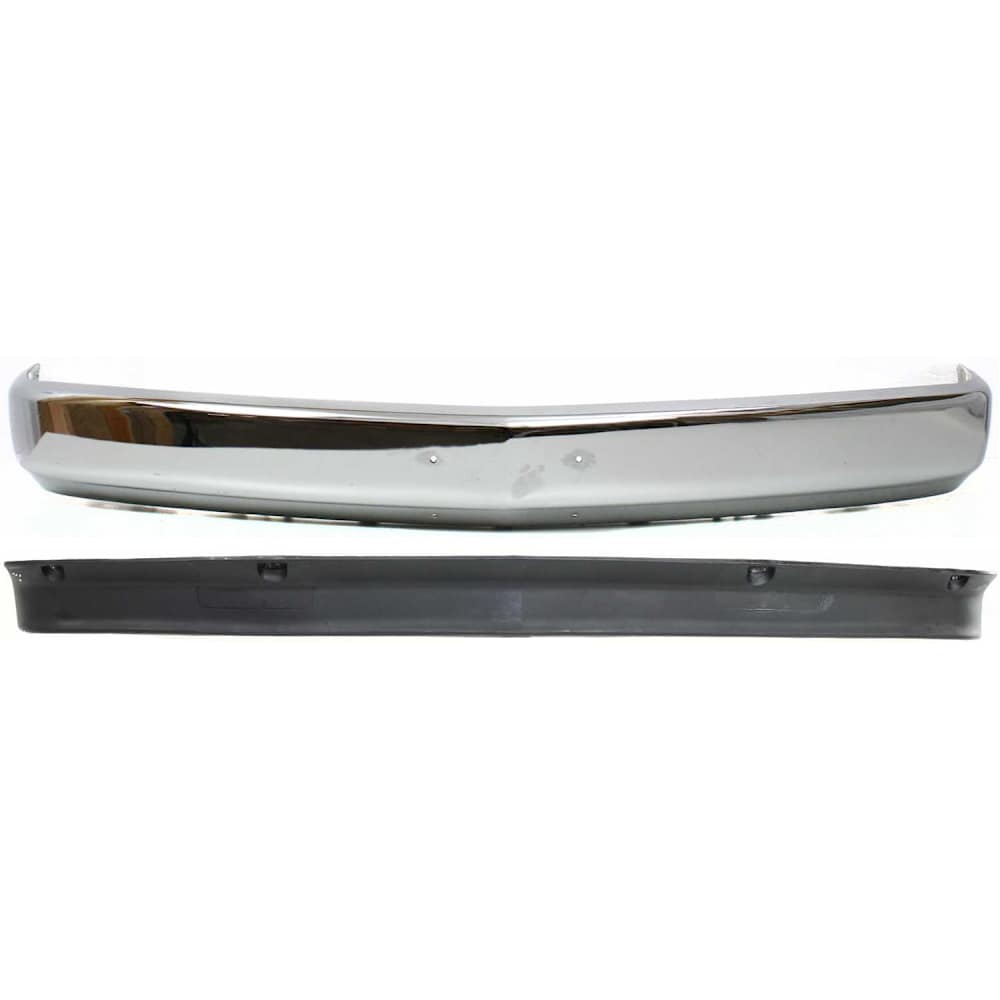 1988-2000 Chevy/GMC C/K Full Size Pickup Front Bumper Face Bar 2-Pc Kit - Chrome w/ Valance