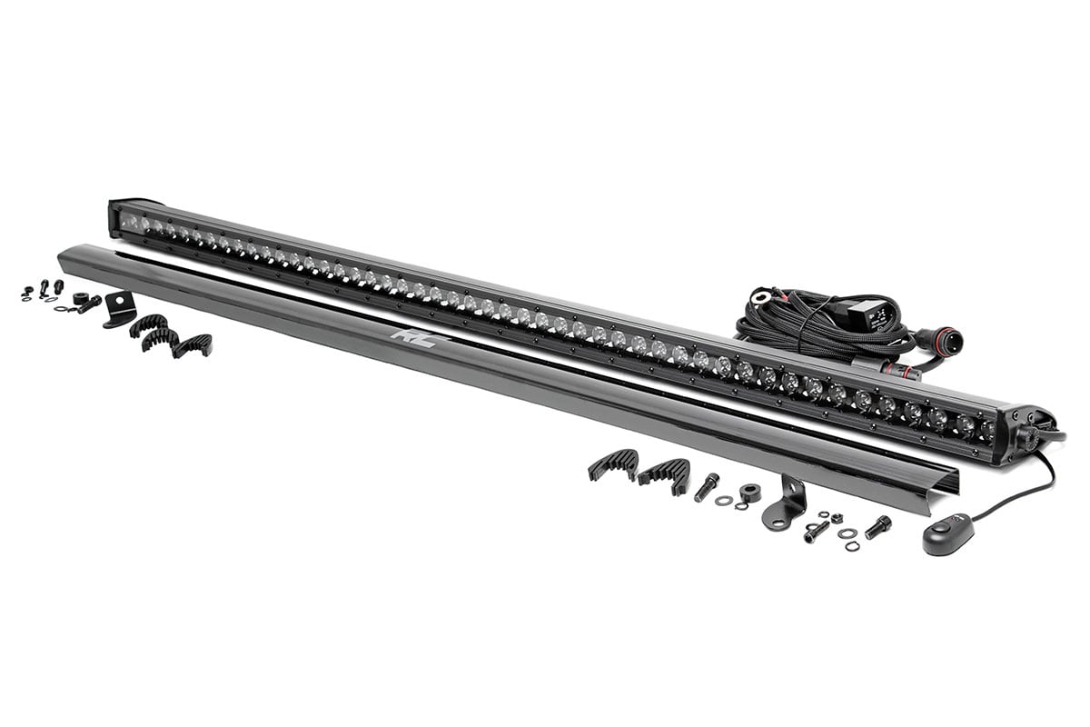 Rough Country 50 Inch Black Series Single Row LED Light Bar Straight - main view