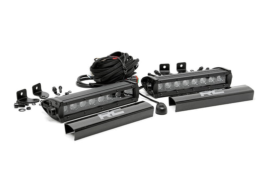 Rough Country 8 inch Black Series LED light bar pair