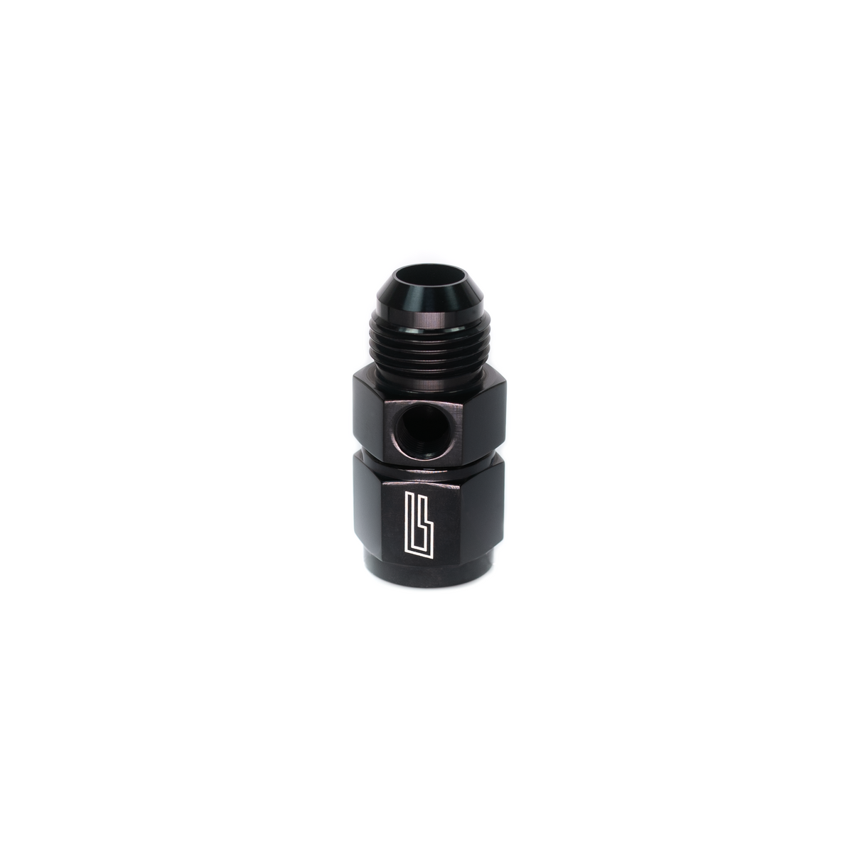 -10 AN Male to Female Gauge Adapter Black