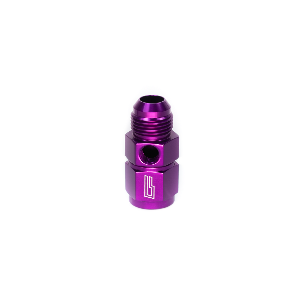 -10 AN Male to Female Gauge Adapter Purple