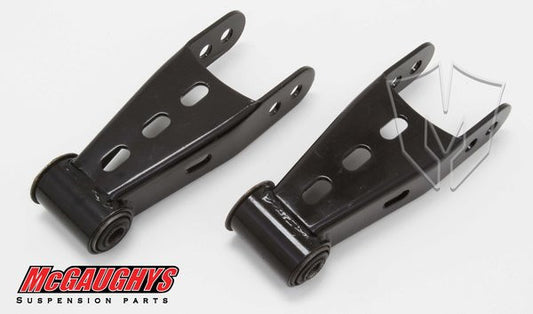 McGaughys rear 1 to 2 inch adjustable drop shackles for 1988-1998 Chevy GMC C1500 K1500 trucks, sold as a pair