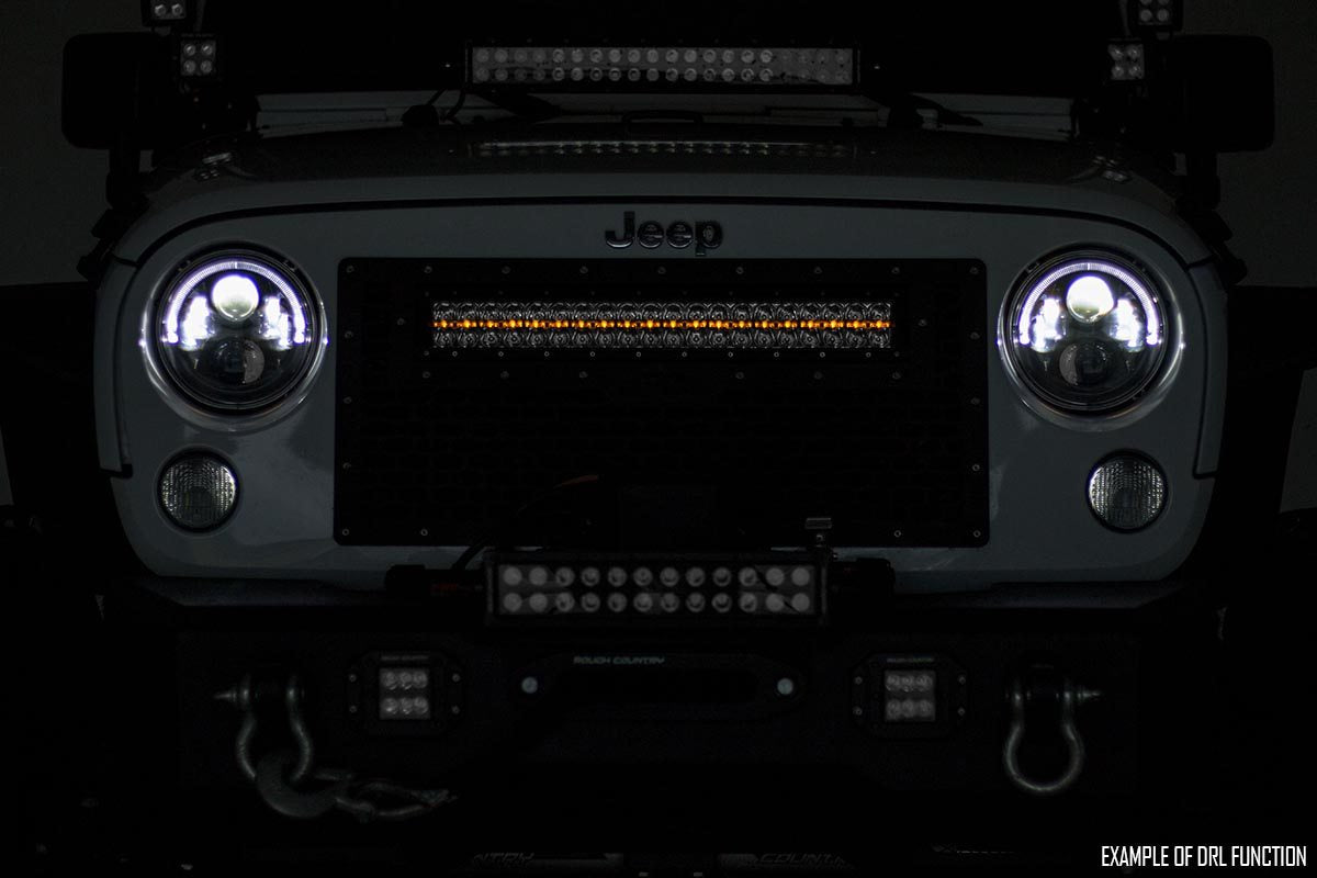 Rough Country 20 Inch Chrome Series LED Light Bar - installed on truck