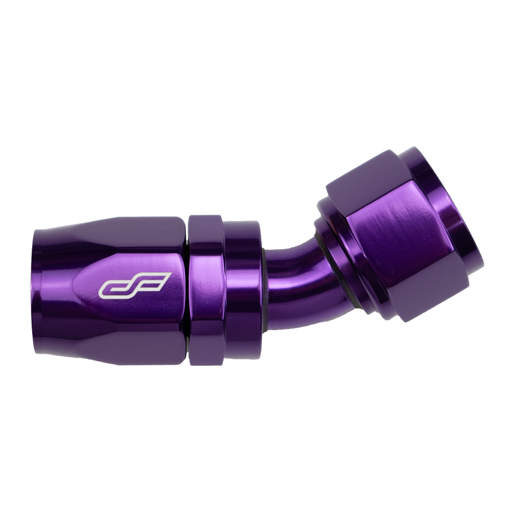 -12 AN 30 Degree Female Aluminum Hose End Fitting - Purple