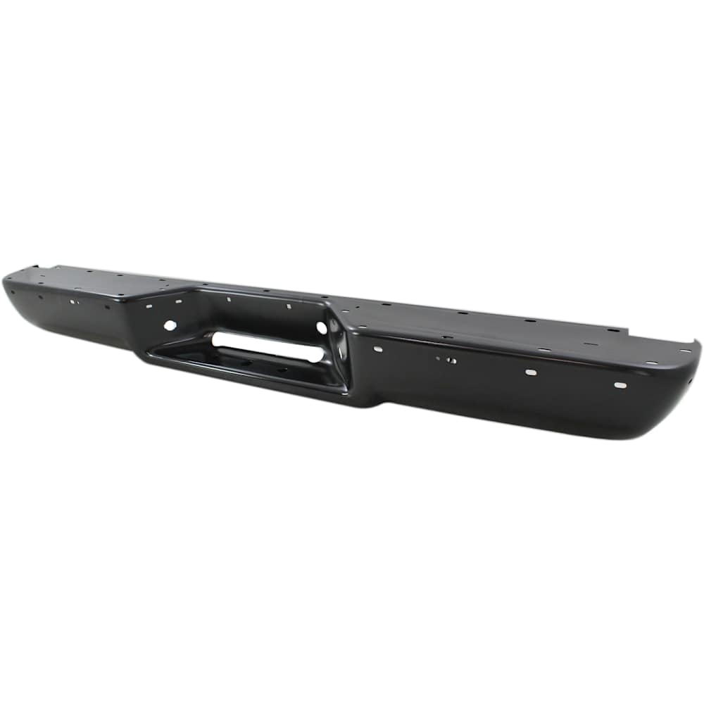 Chevy GMC C/K 1988-1998 fleetside black rear step bumper impact strip - view 2