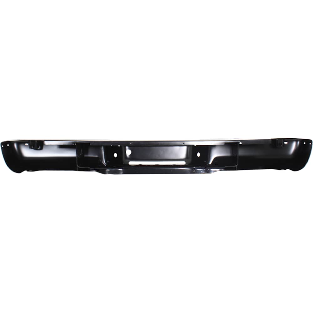 1988-1999 Chevy/GMC C/K Series Step Bumper Face Bar Only - Painted Black, Stepside w/ Impact Strip Holes