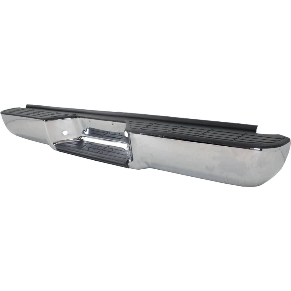 1988-2000 Chevy/GMC C/K Series Step Bumper - Face Bar & Pad, Chrome, Fleetside (No Impact Strip Holes)