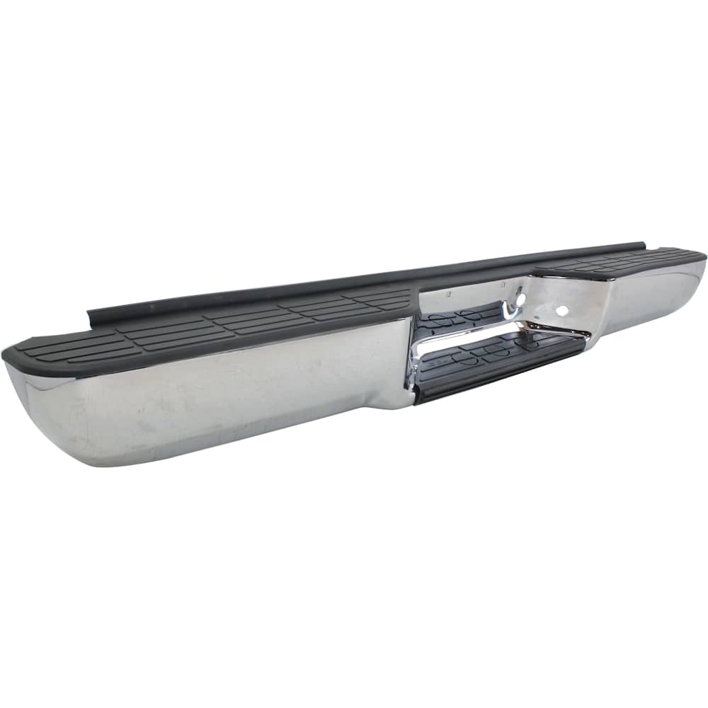 1988-2000 Chevy/GMC C/K Series Step Bumper - Face Bar & Pad, Chrome, Fleetside (No Impact Strip Holes)