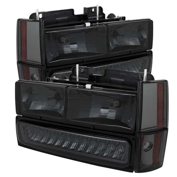 xTune Crystal Headlights with Corner & LED Bumper Lights - Smoke - SKU 5073556
